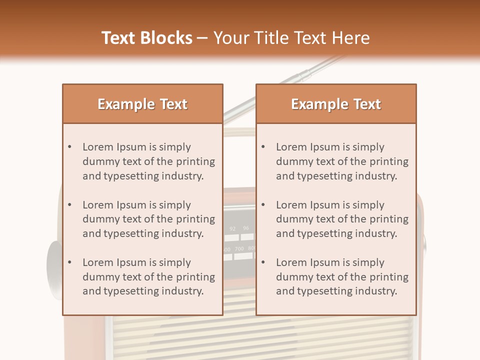 Image Radio Number PowerPoint Template
