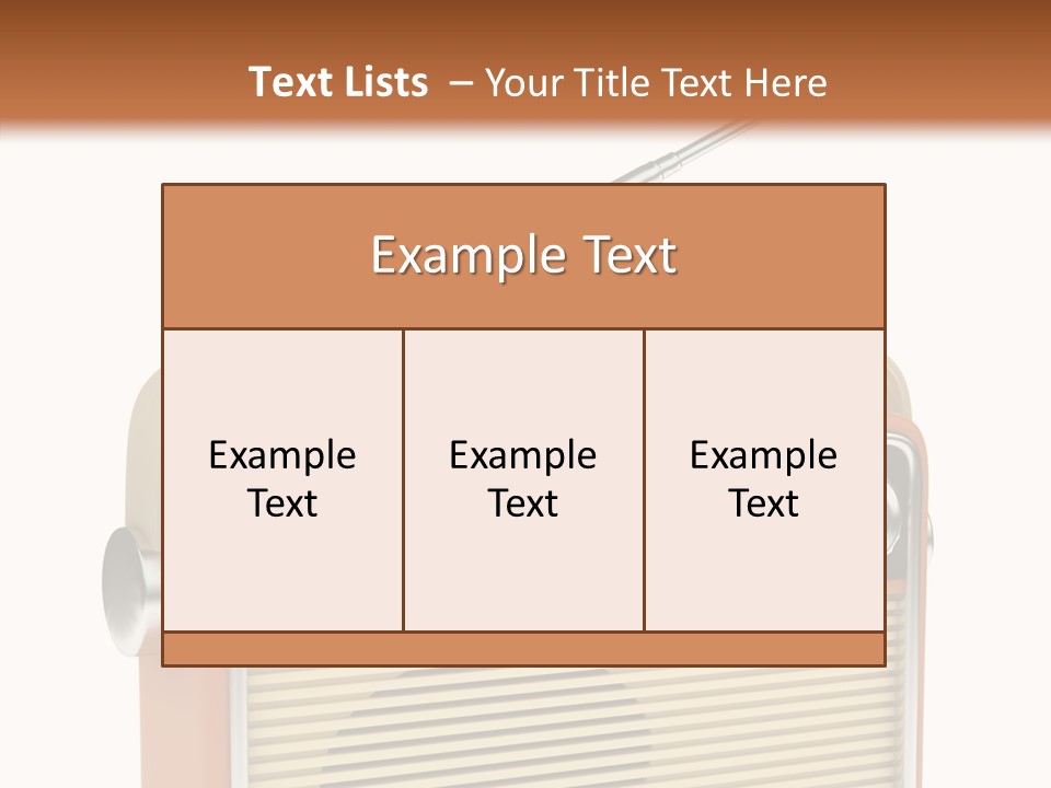 Image Radio Number PowerPoint Template