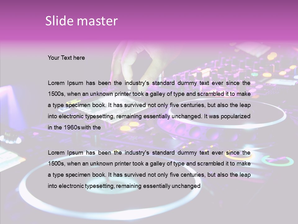 Level Jockey Discotheque PowerPoint Template