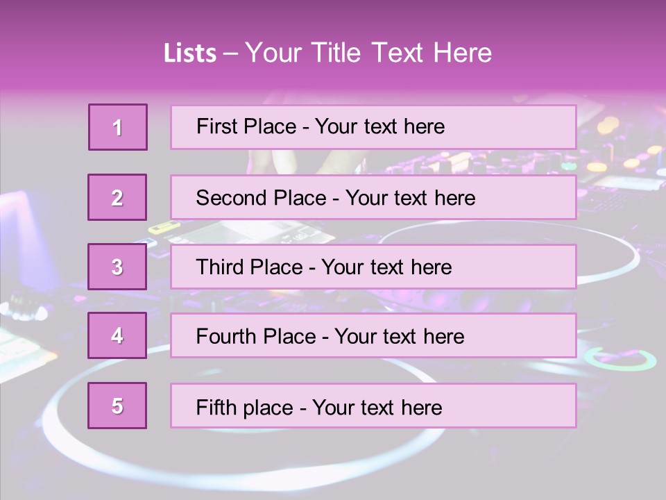 Level Jockey Discotheque PowerPoint Template