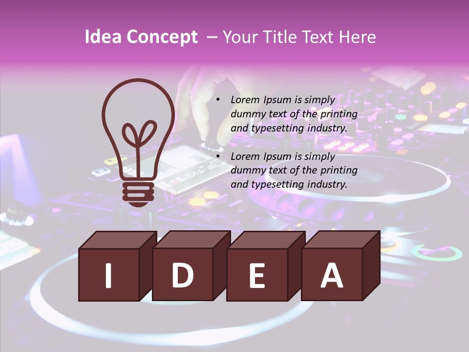 Level Jockey Discotheque PowerPoint Template