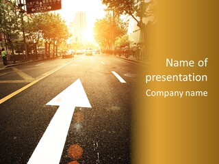 Asphalt Abstract Empty PowerPoint Template