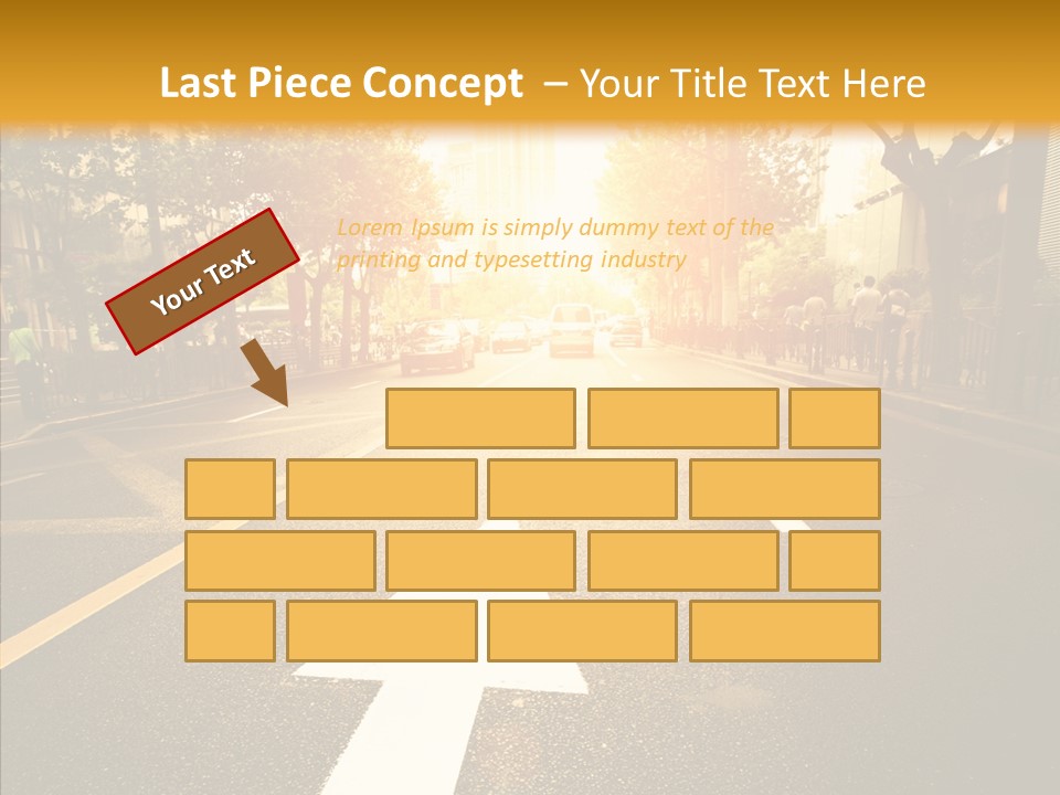 Asphalt Abstract Empty PowerPoint Template