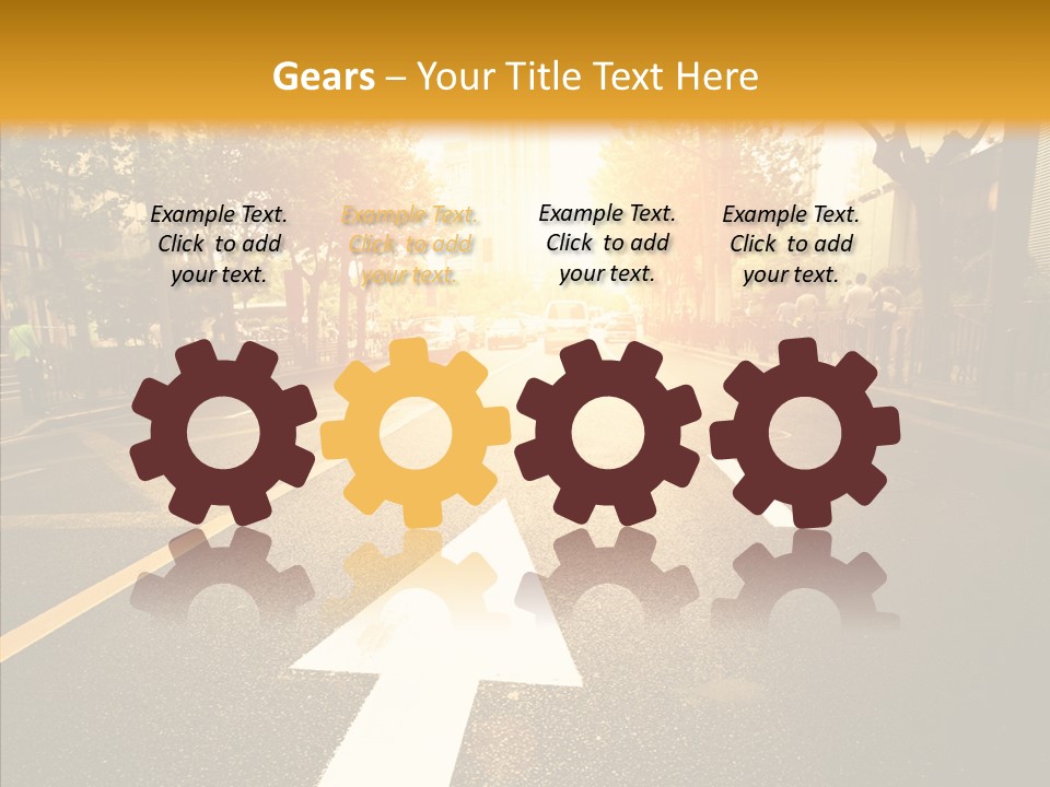 Asphalt Abstract Empty PowerPoint Template