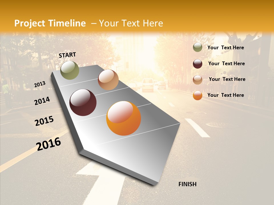Asphalt Abstract Empty PowerPoint Template