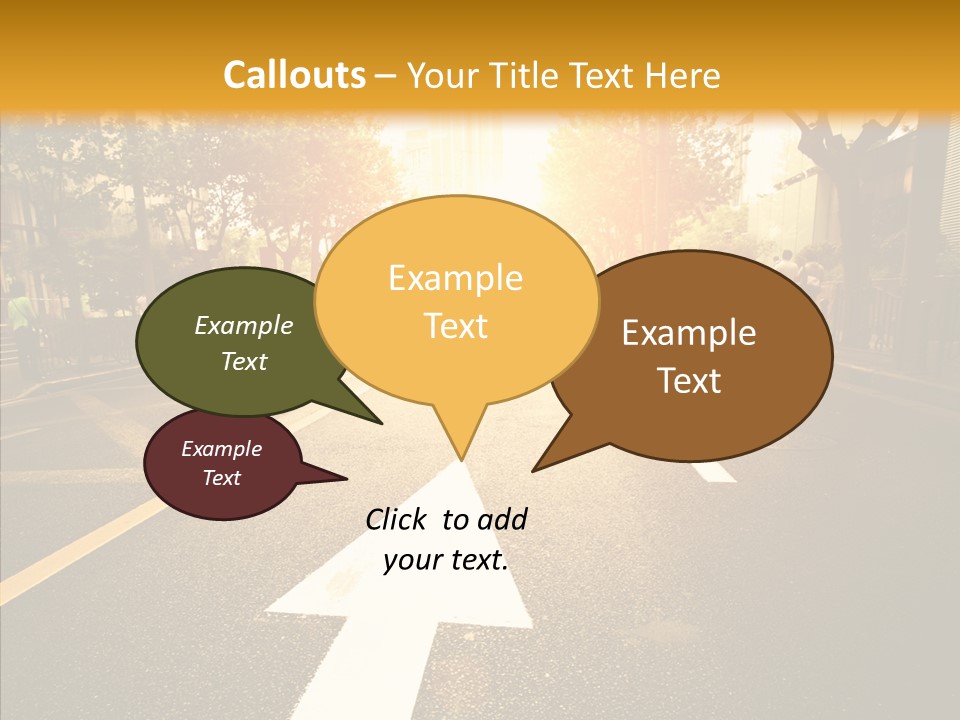 Asphalt Abstract Empty PowerPoint Template
