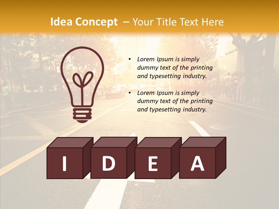 Asphalt Abstract Empty PowerPoint Template