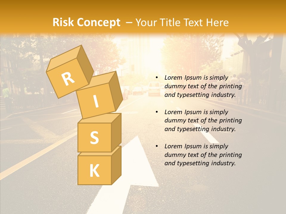 Asphalt Abstract Empty PowerPoint Template