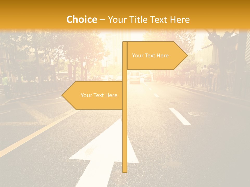 Asphalt Abstract Empty PowerPoint Template