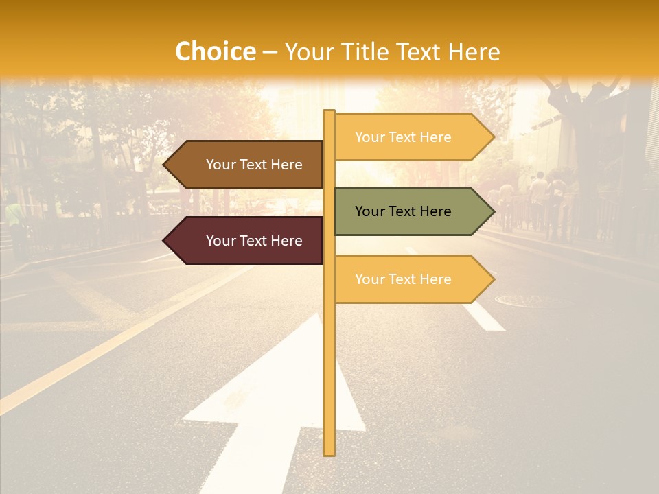 Asphalt Abstract Empty PowerPoint Template