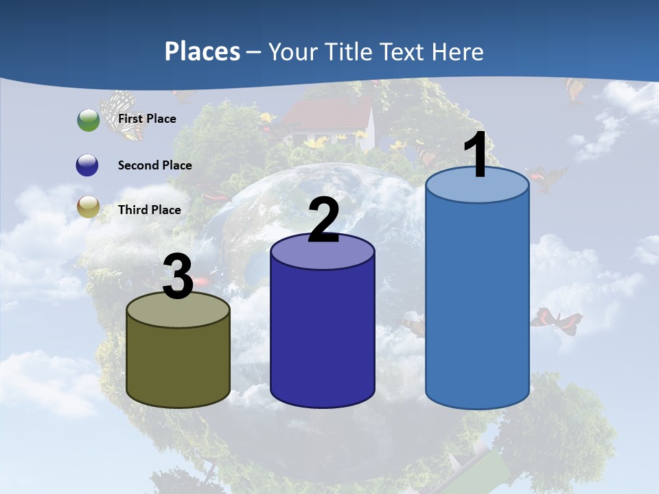 Cloud Sphere Map PowerPoint Template