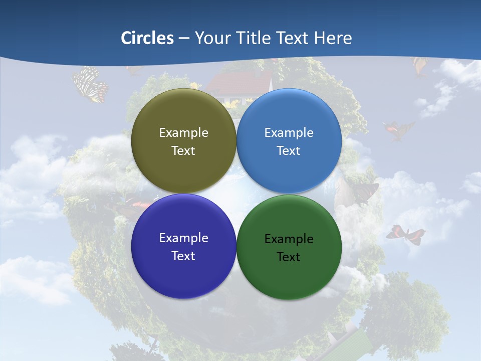 Cloud Sphere Map PowerPoint Template