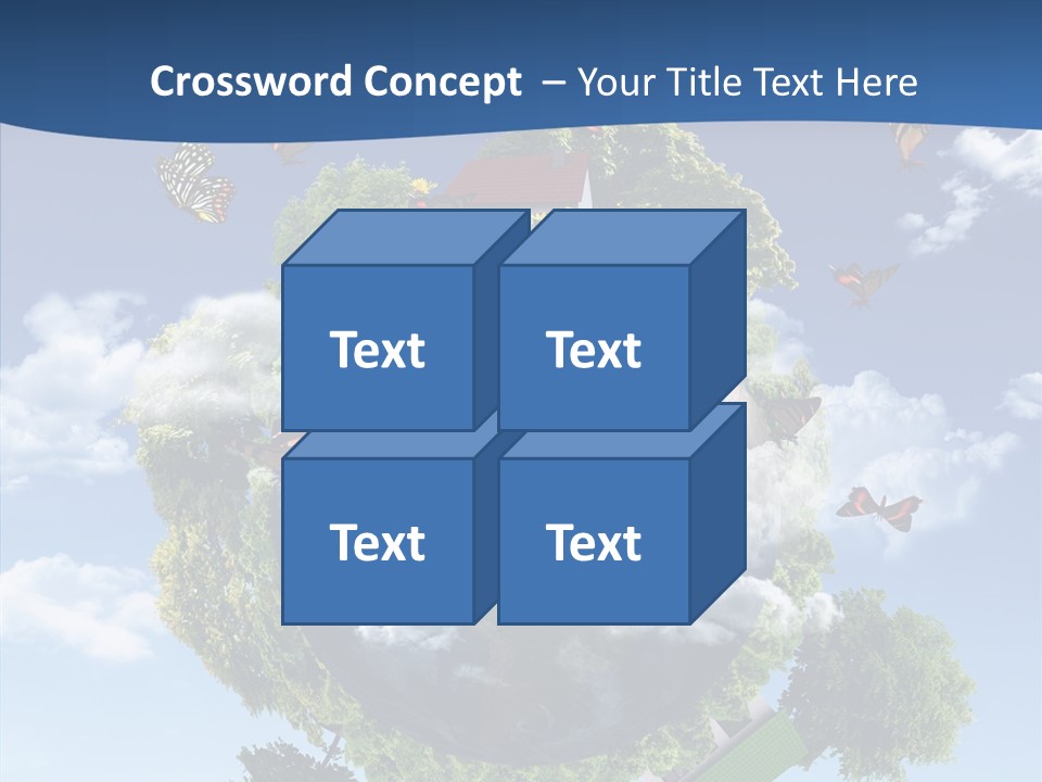 Cloud Sphere Map PowerPoint Template