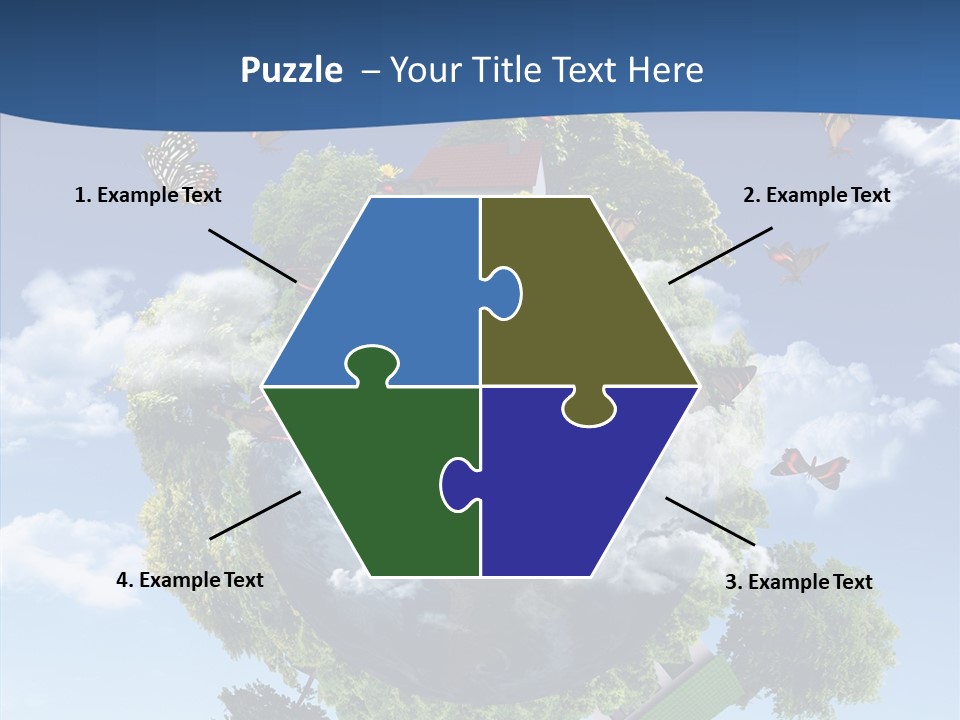 Cloud Sphere Map PowerPoint Template