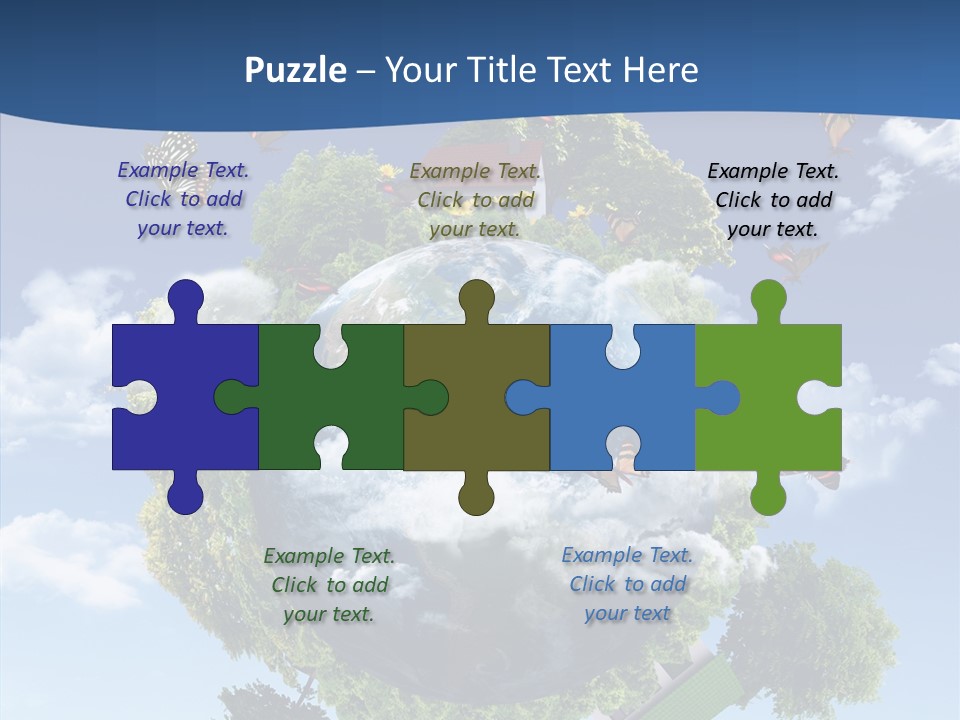 Cloud Sphere Map PowerPoint Template