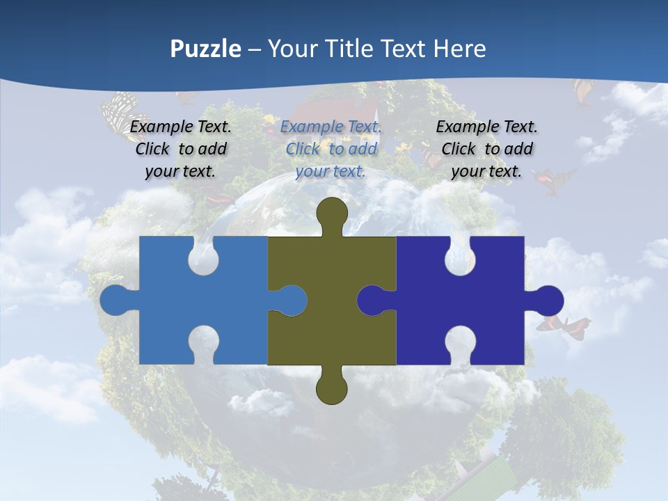 Cloud Sphere Map PowerPoint Template