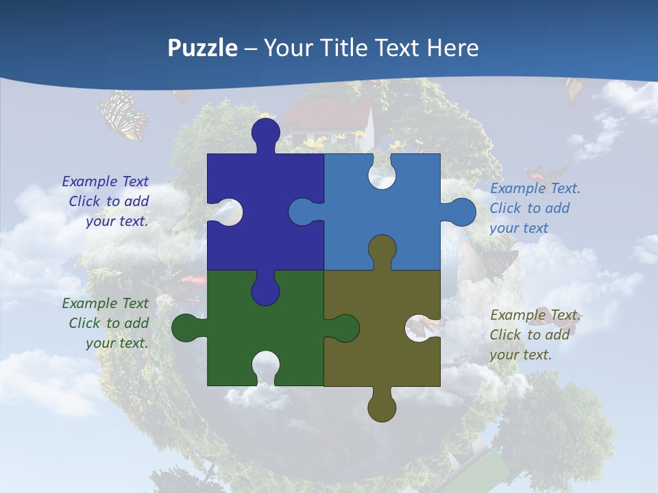 Cloud Sphere Map PowerPoint Template