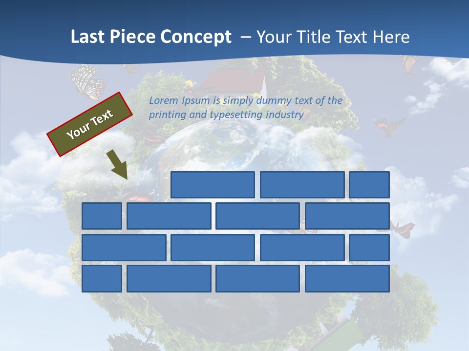 Cloud Sphere Map PowerPoint Template