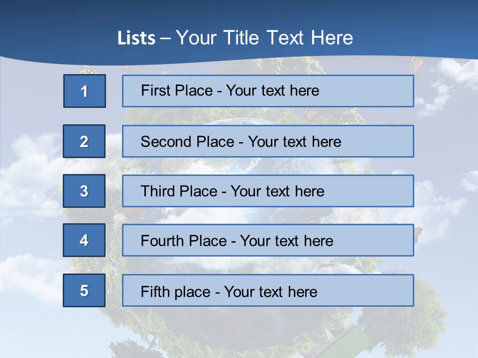 Cloud Sphere Map PowerPoint Template
