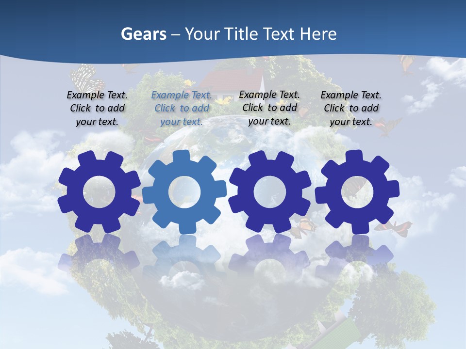 Cloud Sphere Map PowerPoint Template