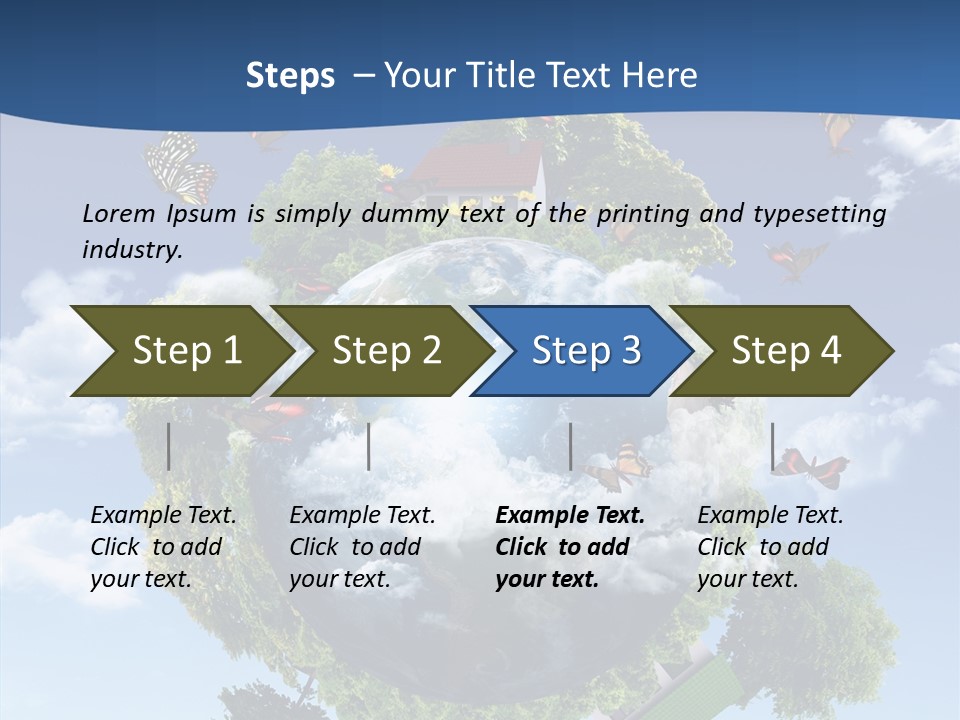 Cloud Sphere Map PowerPoint Template