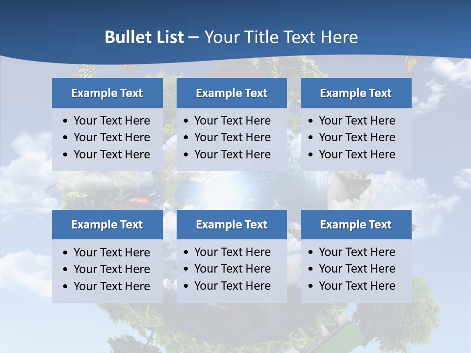Cloud Sphere Map PowerPoint Template