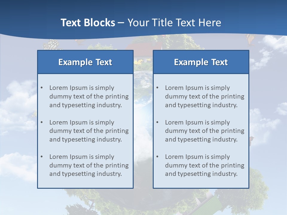Cloud Sphere Map PowerPoint Template