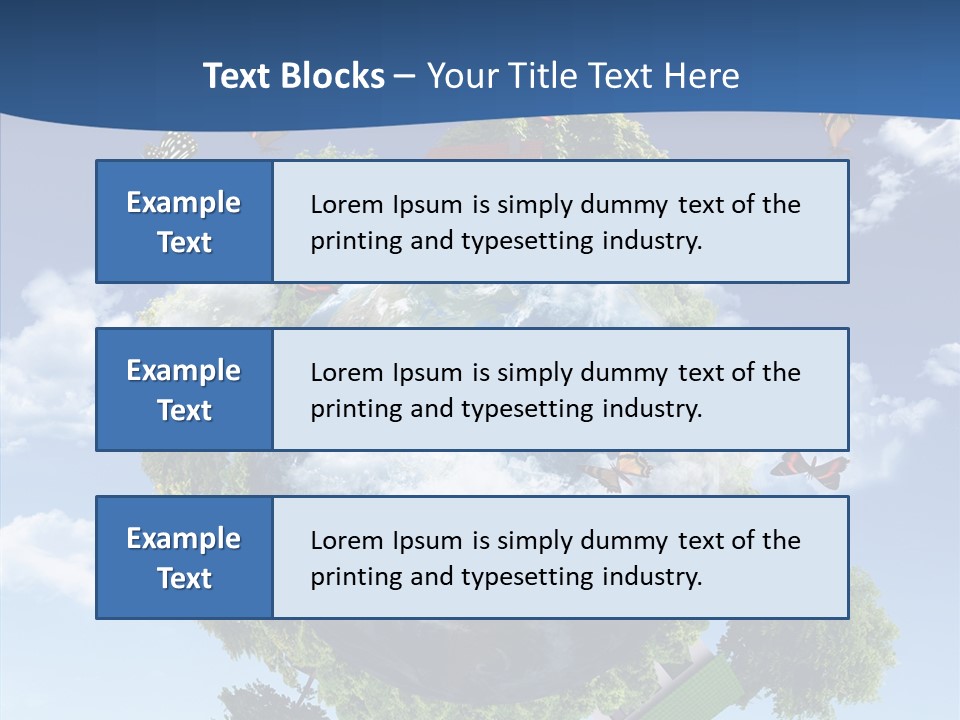 Cloud Sphere Map PowerPoint Template