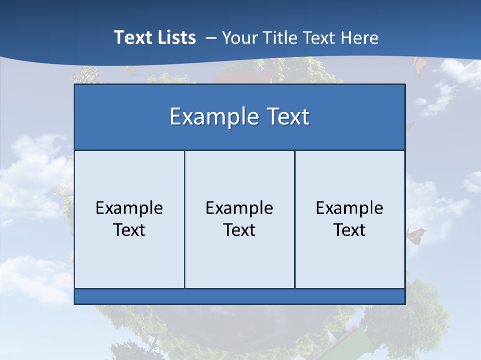 Cloud Sphere Map PowerPoint Template