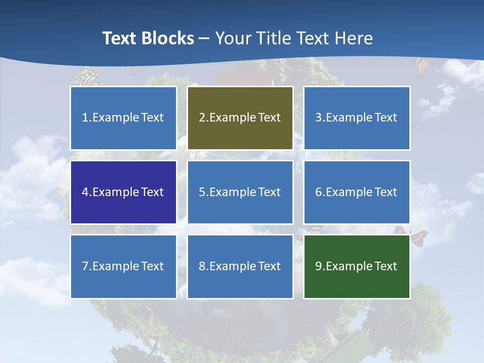 Cloud Sphere Map PowerPoint Template