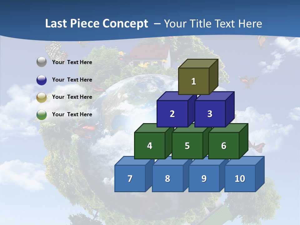 Cloud Sphere Map PowerPoint Template