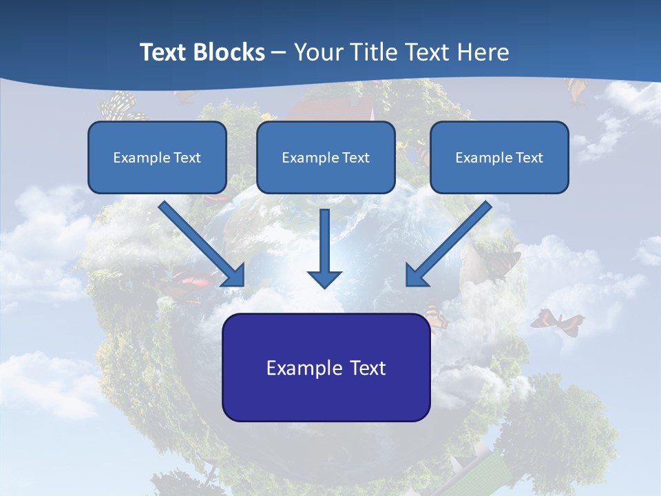Cloud Sphere Map PowerPoint Template