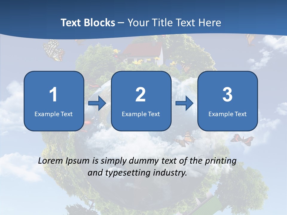 Cloud Sphere Map PowerPoint Template