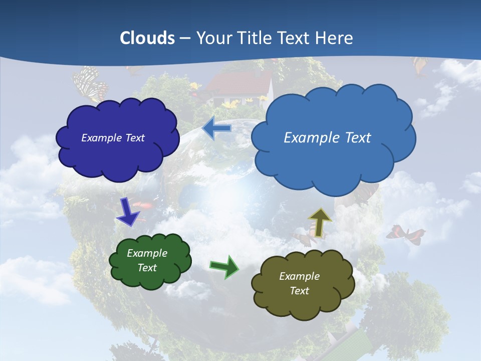Cloud Sphere Map PowerPoint Template