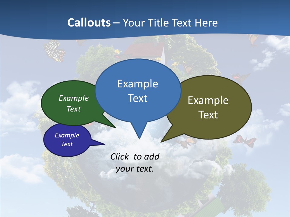 Cloud Sphere Map PowerPoint Template