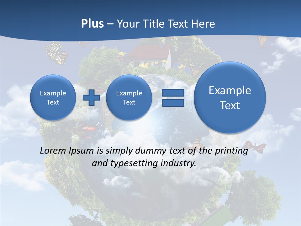 Cloud Sphere Map PowerPoint Template