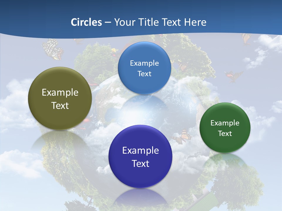 Cloud Sphere Map PowerPoint Template