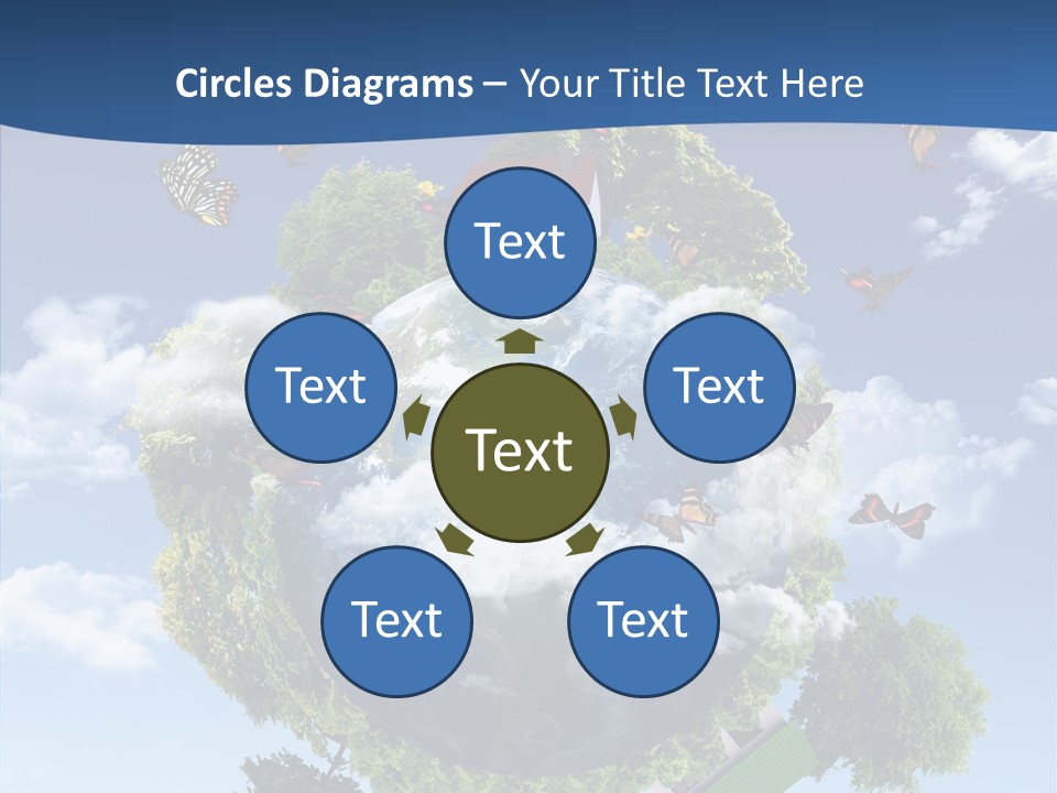 Cloud Sphere Map PowerPoint Template