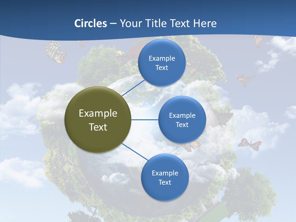 Cloud Sphere Map PowerPoint Template