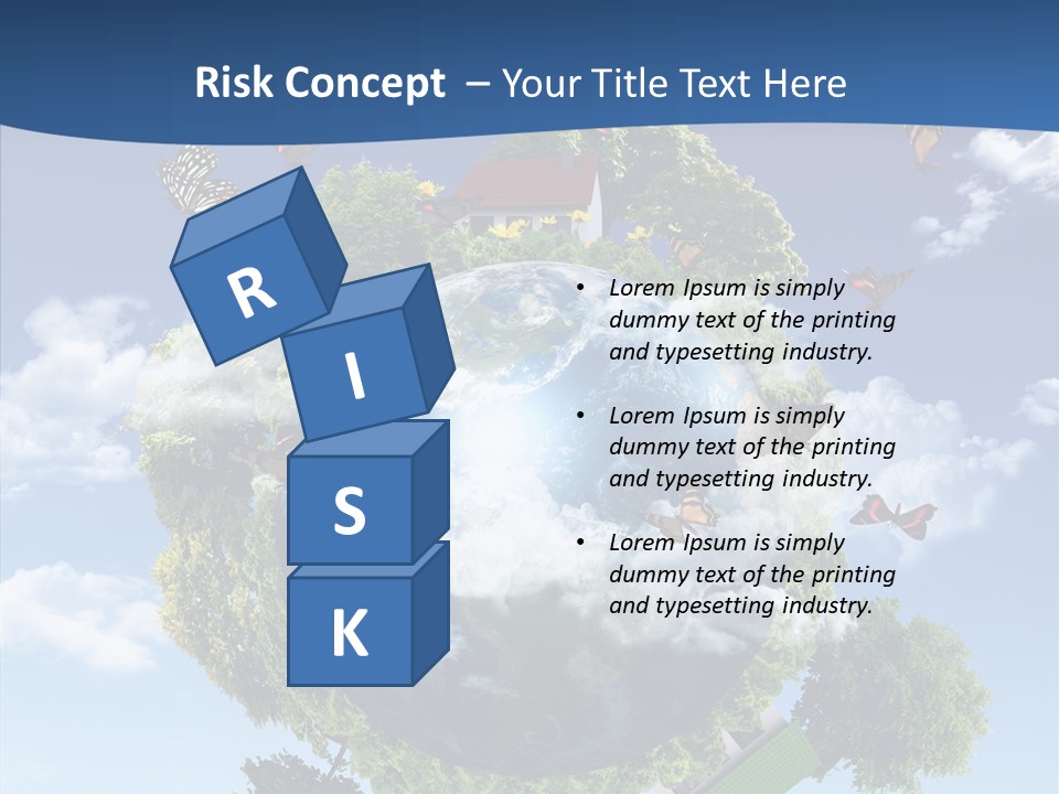 Cloud Sphere Map PowerPoint Template