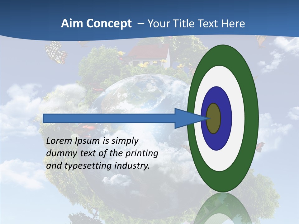 Cloud Sphere Map PowerPoint Template