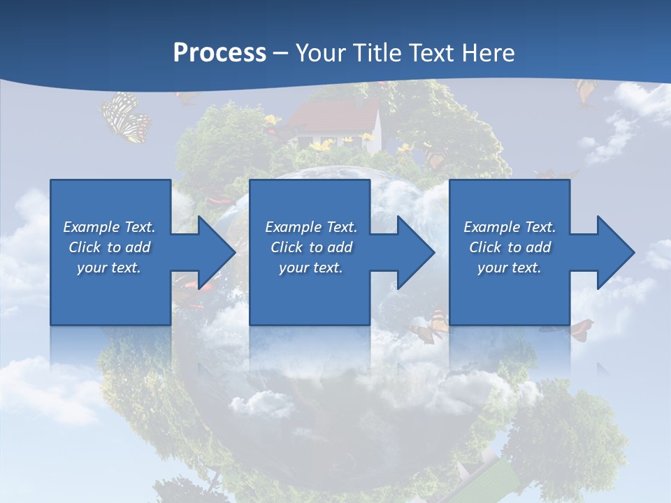 Cloud Sphere Map PowerPoint Template