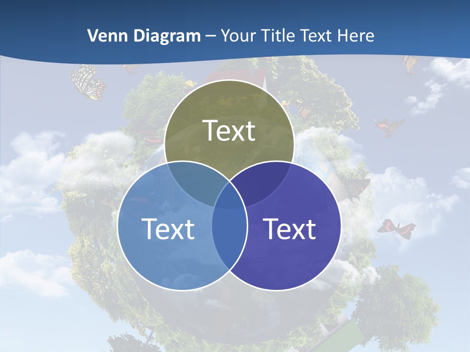 Cloud Sphere Map PowerPoint Template