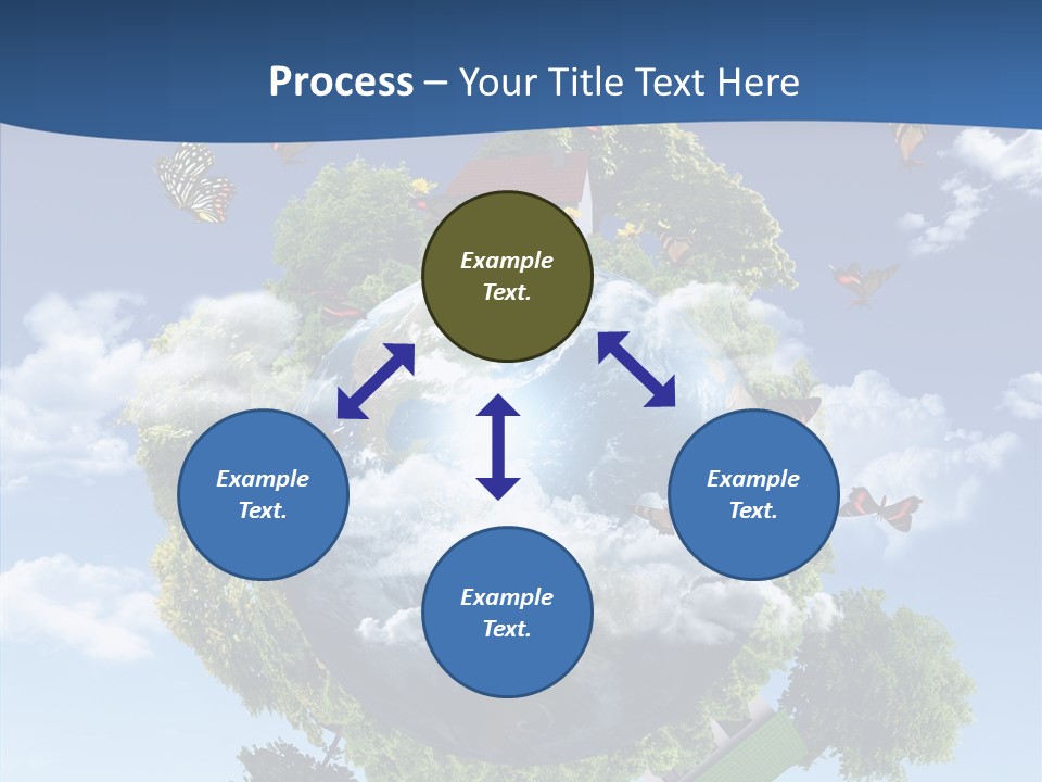 Cloud Sphere Map PowerPoint Template