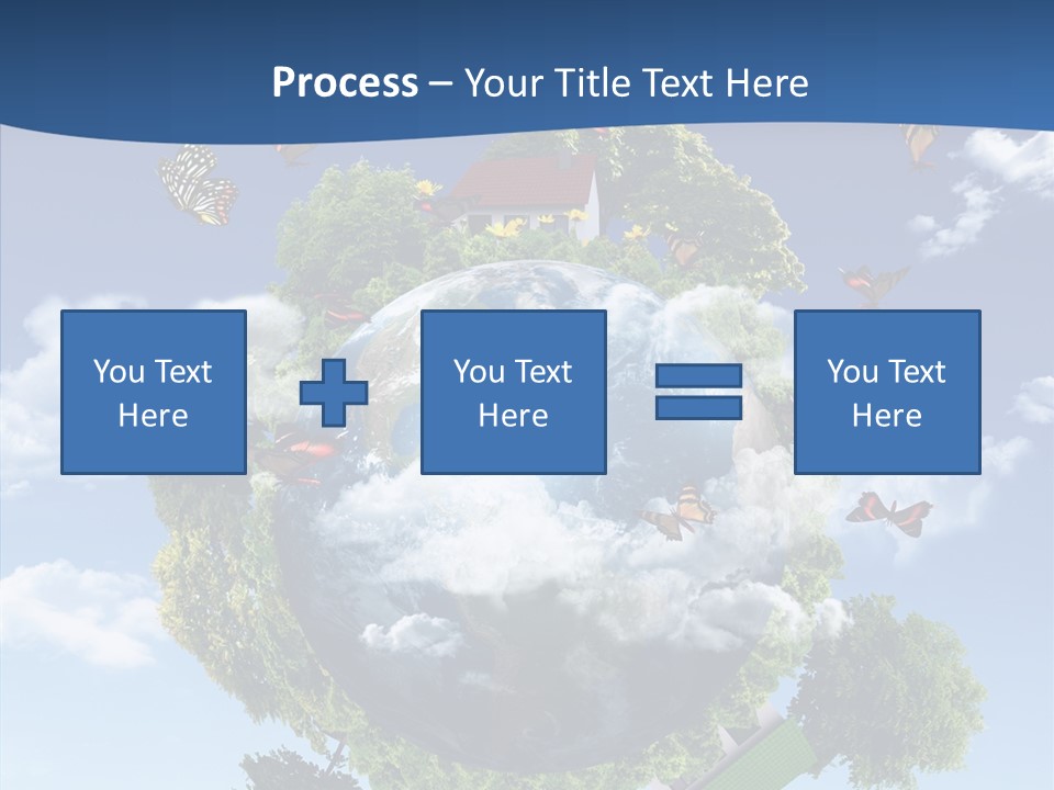 Cloud Sphere Map PowerPoint Template