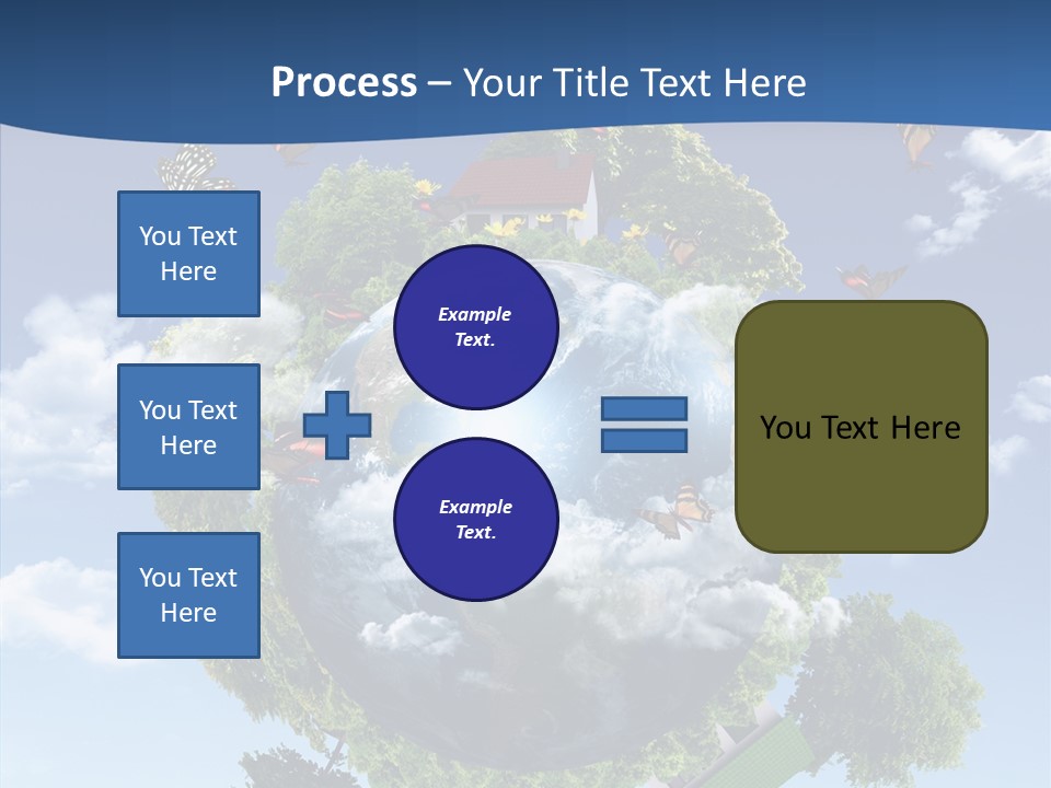 Cloud Sphere Map PowerPoint Template