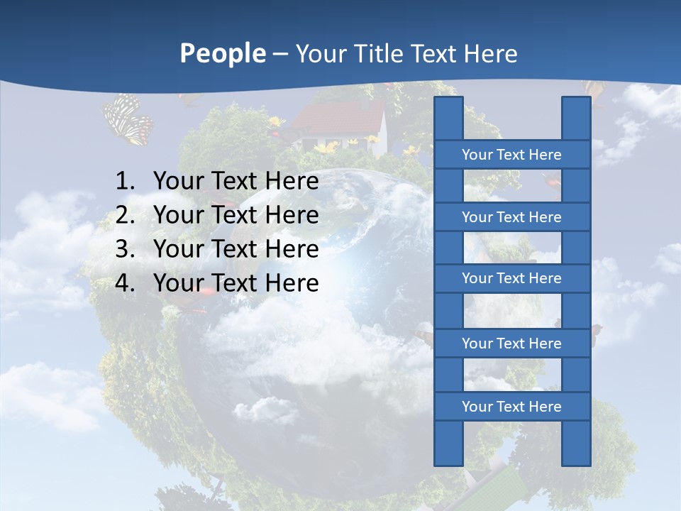 Cloud Sphere Map PowerPoint Template