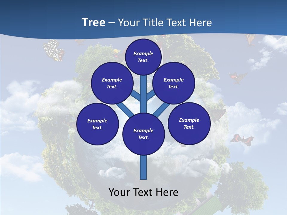 Cloud Sphere Map PowerPoint Template