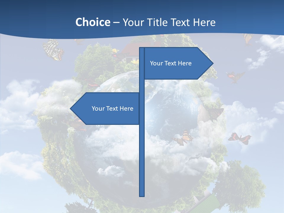 Cloud Sphere Map PowerPoint Template
