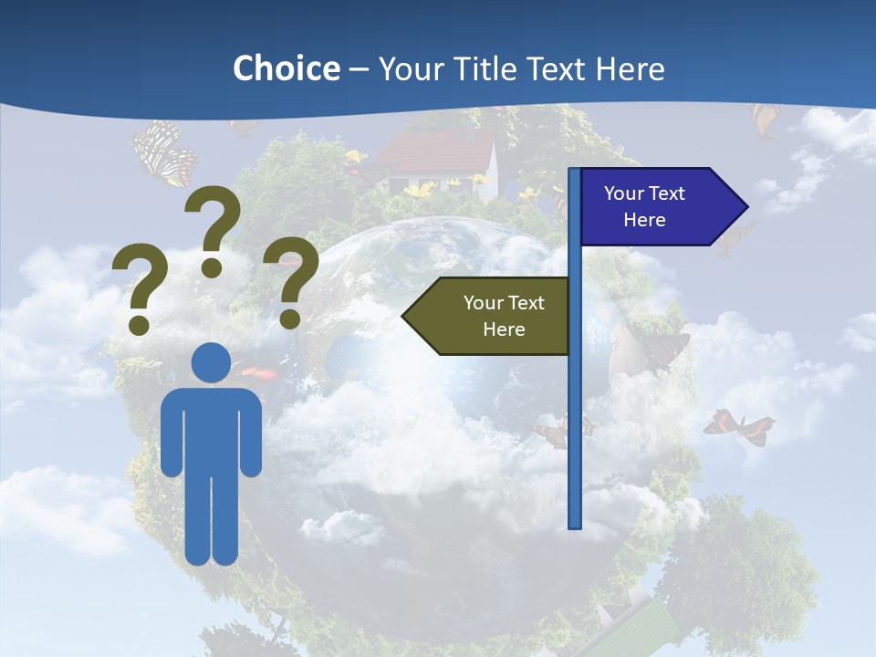Cloud Sphere Map PowerPoint Template